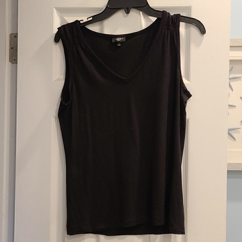 Talbots black sleeveless top